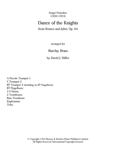 Dance Of The Knights (arr. David J. Miller)