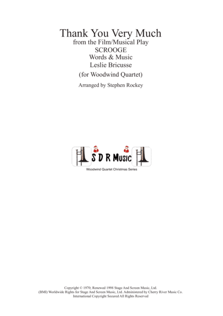 Thank You Very Much (arr. Stephen Rockey)