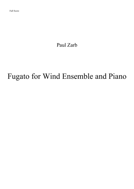 Fugato for Wind Ensemble and Piano