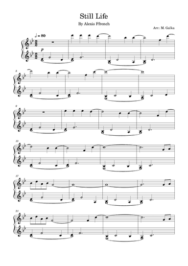 Still Life (arr. M. Galka)