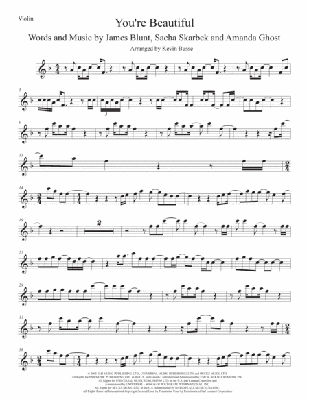 You're Beautiful (arr. Kevin Busse)