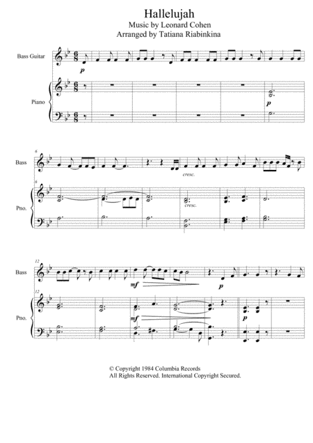 Hallelujah (arr. Tatiana Riabinkina)