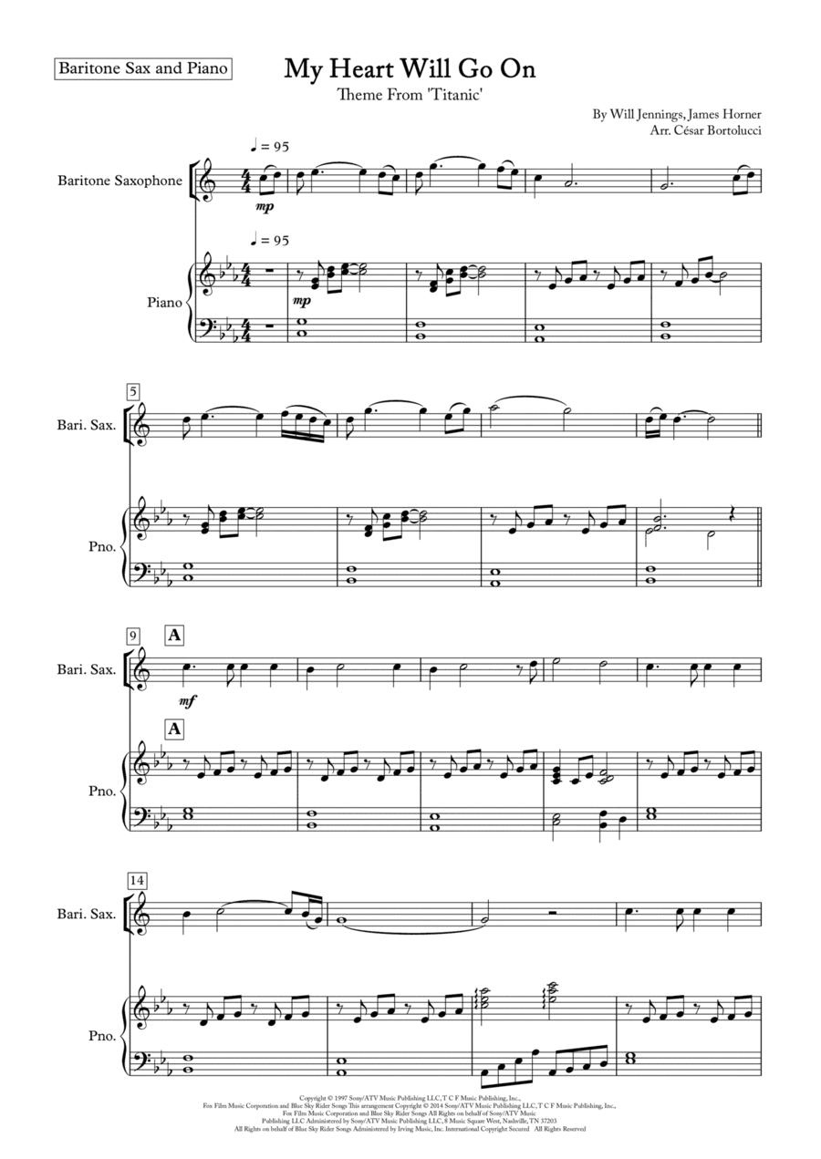 My Heart Will Go On (love Theme From 'titanic') (arr. César Bortolucci)