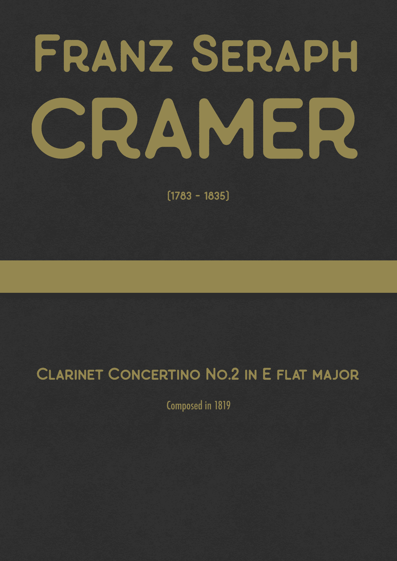 Cramer - Clarinet Concertino No.2 in E flat major (arr. J.G. Cucó Barber)