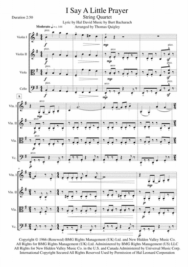 I Say A Little Prayer (arr. Thomas Quigley)