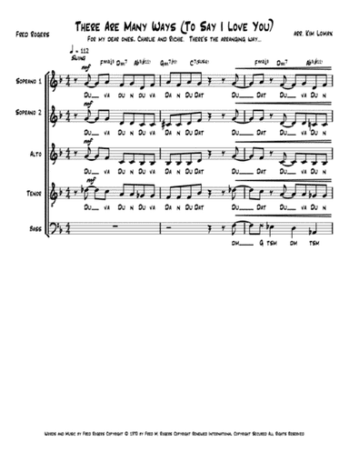 There Are Many Ways (to Say I Love You) (arr. Kim Lomax)