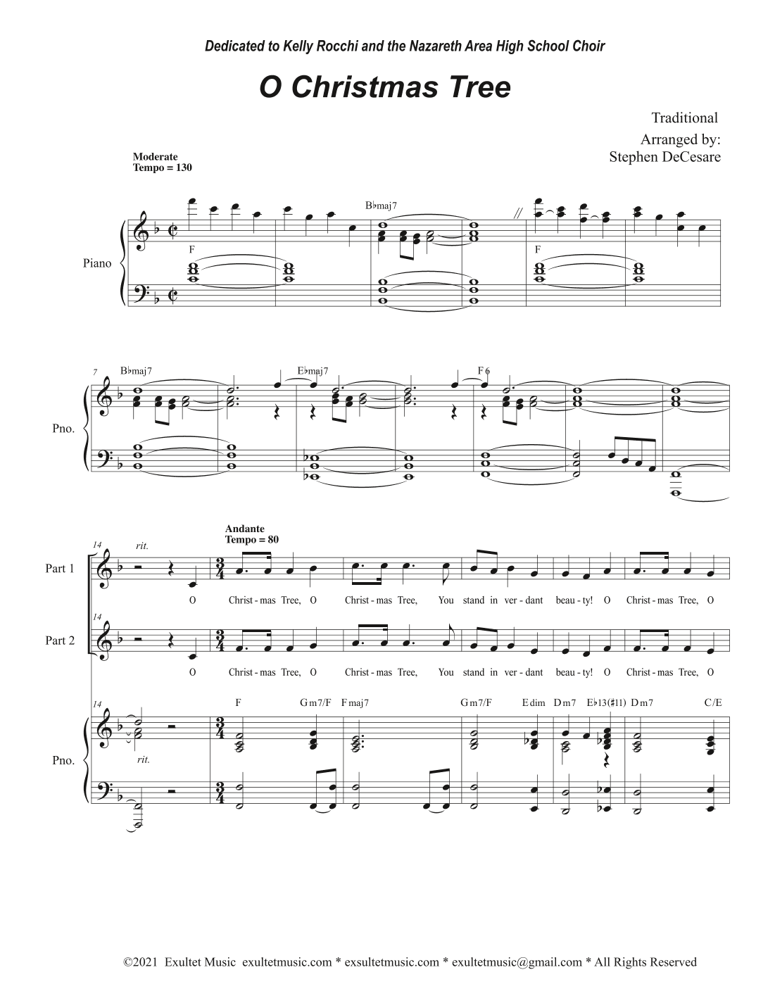 O Christmas Tree (2-part choir) (arr. Stephen DeCesare)