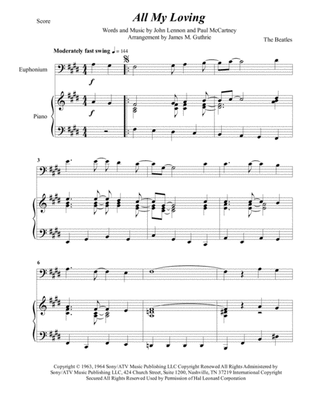 All My Loving (arr. James M. Guthrie)