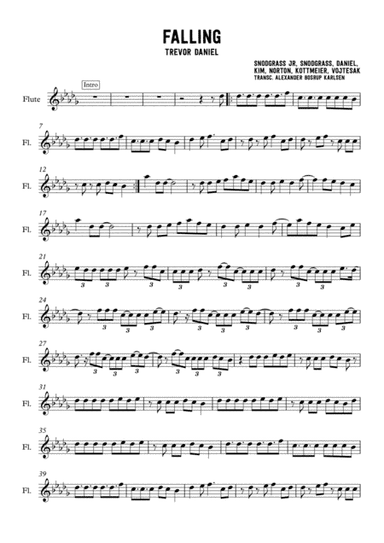 Falling (arr. Alexander Bosrup Karlsen)