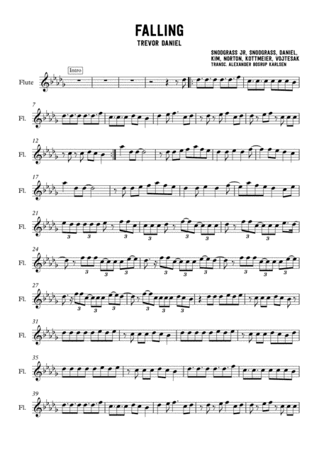 Falling (arr. Alexander Bosrup Karlsen)