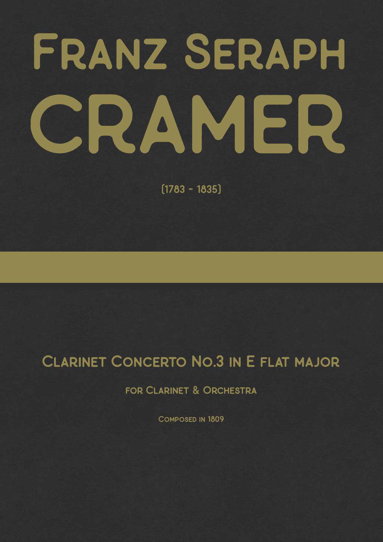 Cramer - Clarinet Concerto No.3 in E flat major (arr. J.G. Cucó Barber)