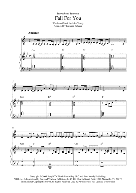 Fall For You (arr. Kaiserin Rebecca)