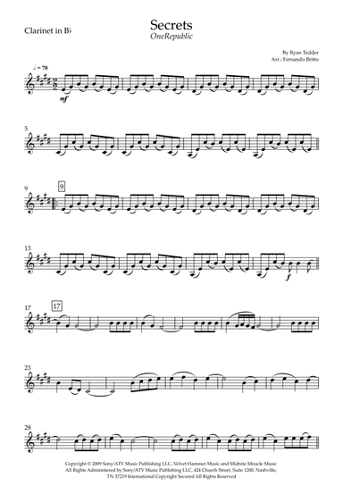 Secrets (arr. Fernando Britto)