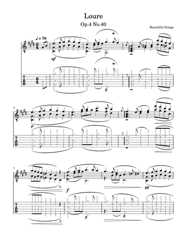 Loure-Beautiful things Op.4 No.40