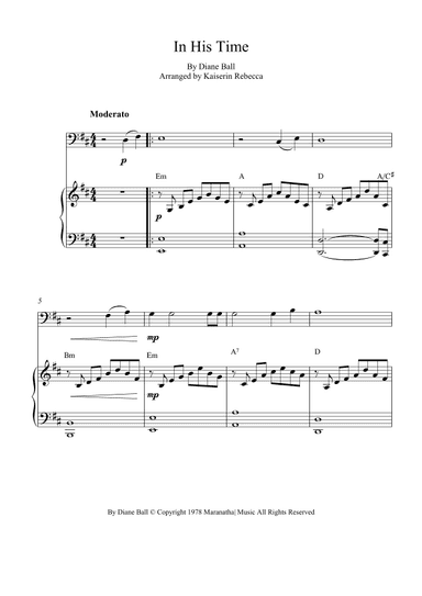 In His Time (arr. Kaiserin Rebecca)