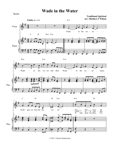Wade In The Water (arr. Matthew Wilson)