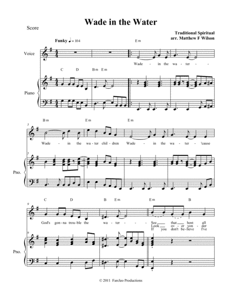 Wade In The Water (arr. Matthew Wilson)