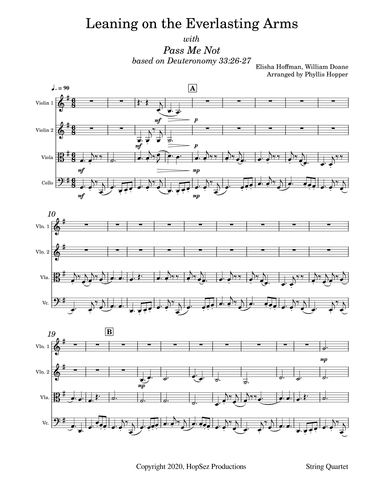 Leaning on the Everlasting Arms - String Quartet (arr. Phyllis Hopper)