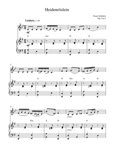 Heidenröslein (op.3 no.3) (arr. Kaiserin Rebecca)