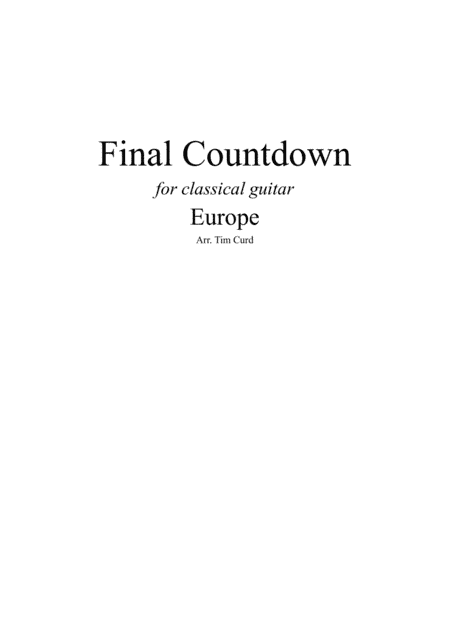 Final Countdown (arr. Tim Curd)