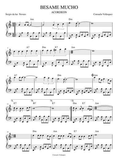 Bésame Mucho (arr. SERGIO NOVAES)
