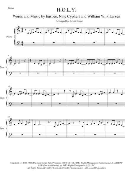 H.O.L.Y. (arr. Kevin Busse)