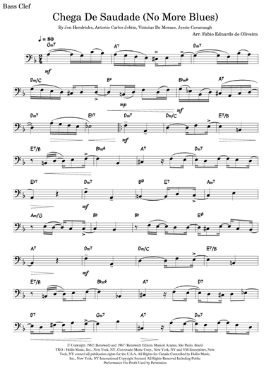 Chega De Saudade (no More Blues) (arr. Fabio Eduardo de Oliveira)
