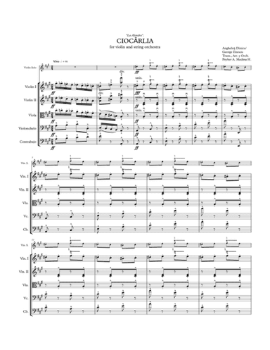 CIOCÂRLIA (La Alondra / The Skylark) Violin & String Orchestra. (arr. George Enescu, Peyber A. Medina H.)