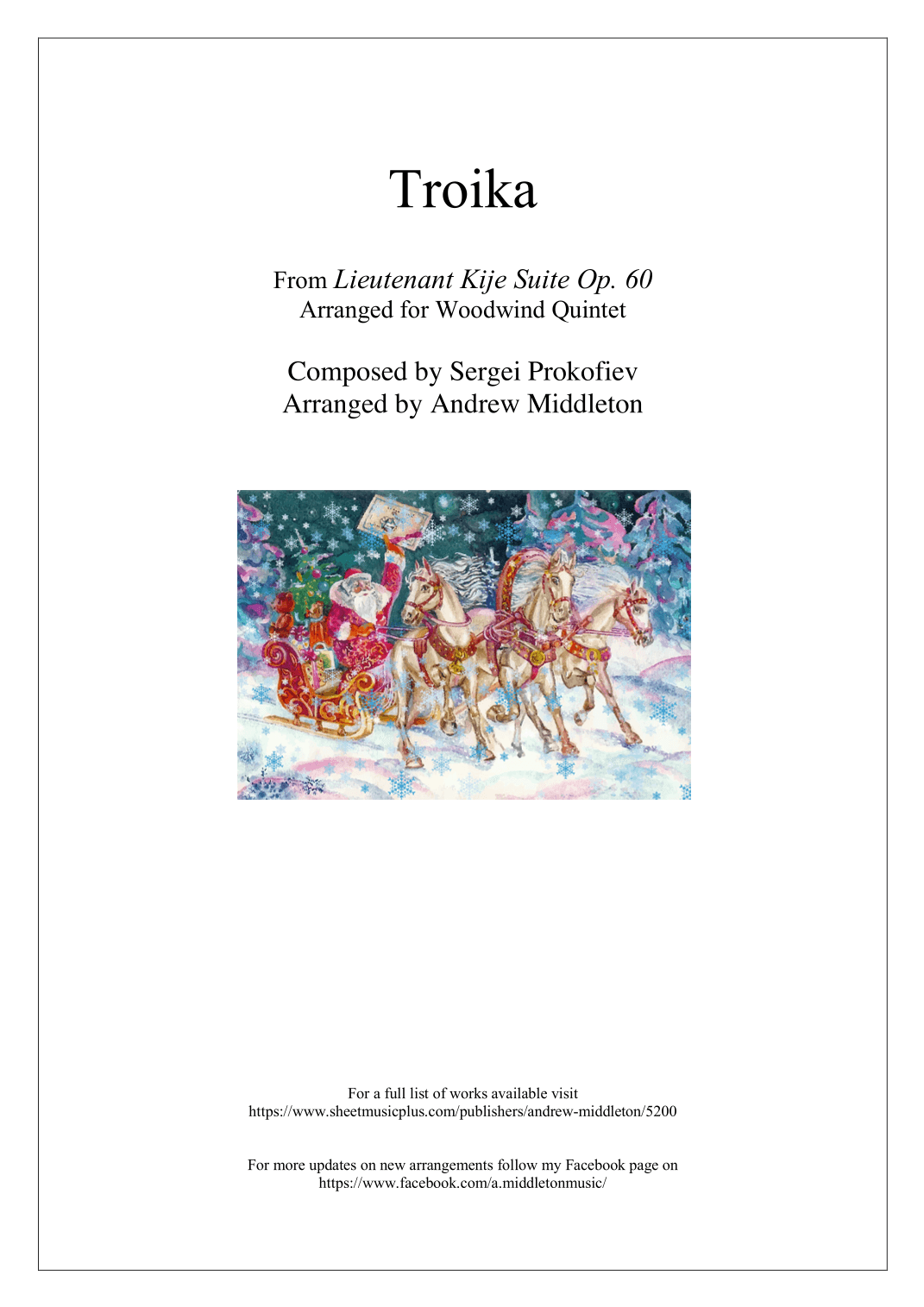 Troika arranged for Wind Quintet (arr. Andrew Middleton)