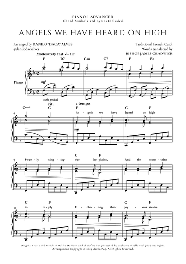 Angels We Have Heard On High (arr. Danilo "Daca" Alves)