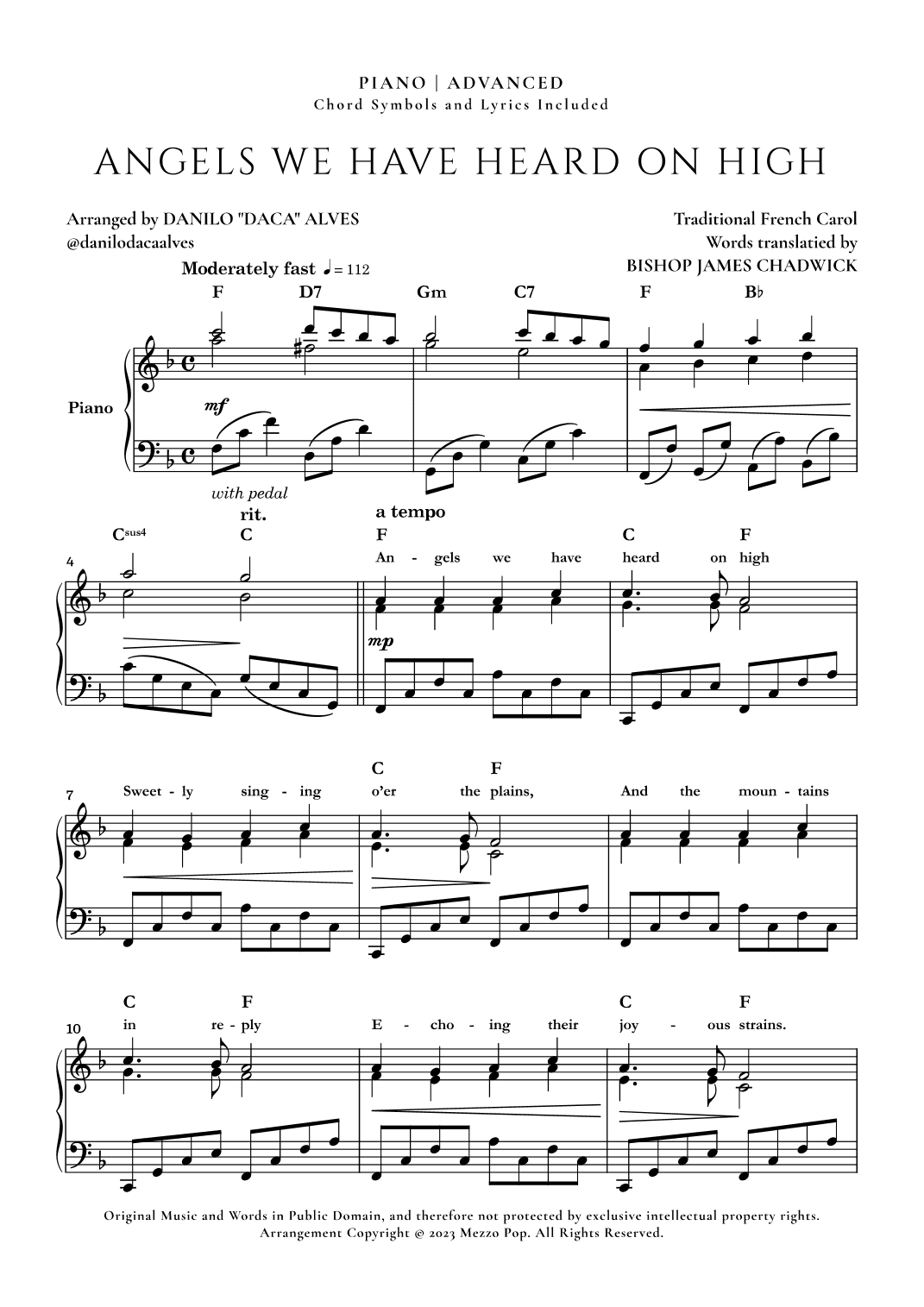 Angels We Have Heard On High (arr. Danilo "Daca" Alves)