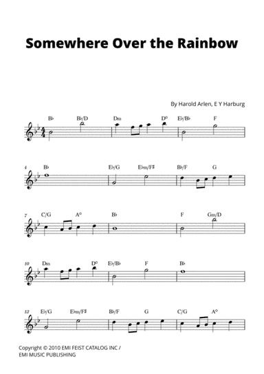 Over The Rainbow (arr. Cadenza Editions)