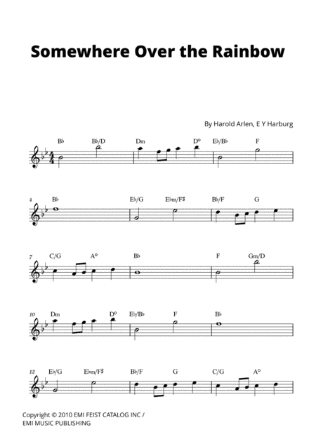 Over The Rainbow (arr. Cadenza Editions)
