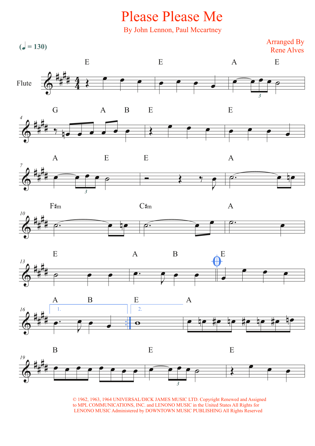 Please Please Me (arr. Rene Alves)