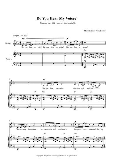Do You Hear My Voice? Unison