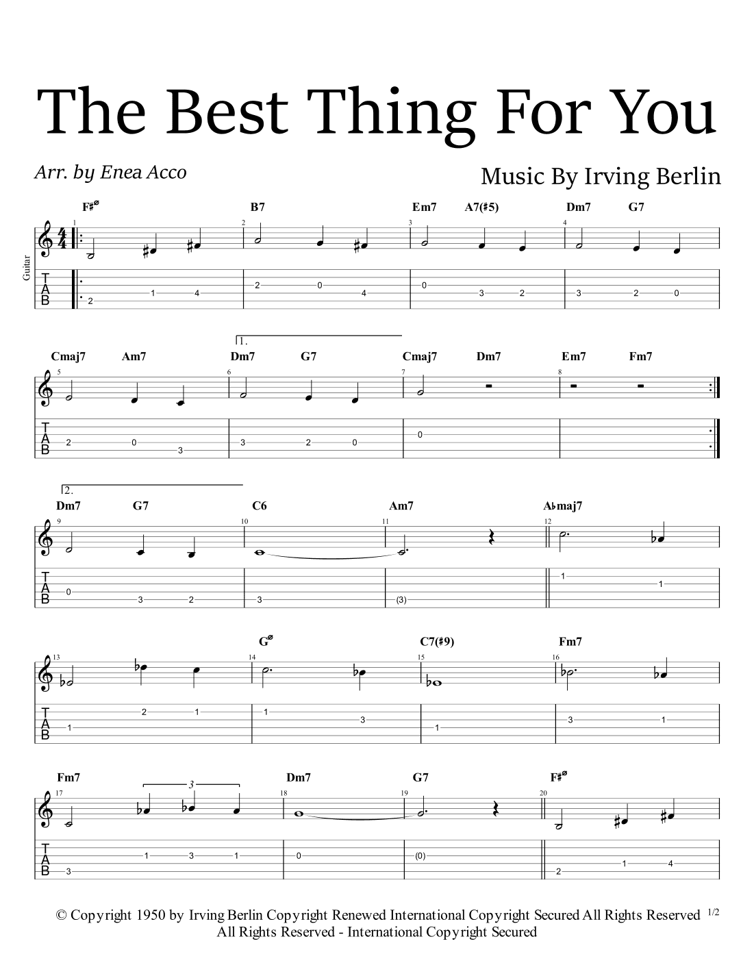 The Best Thing For You (arr. Enea Acco)