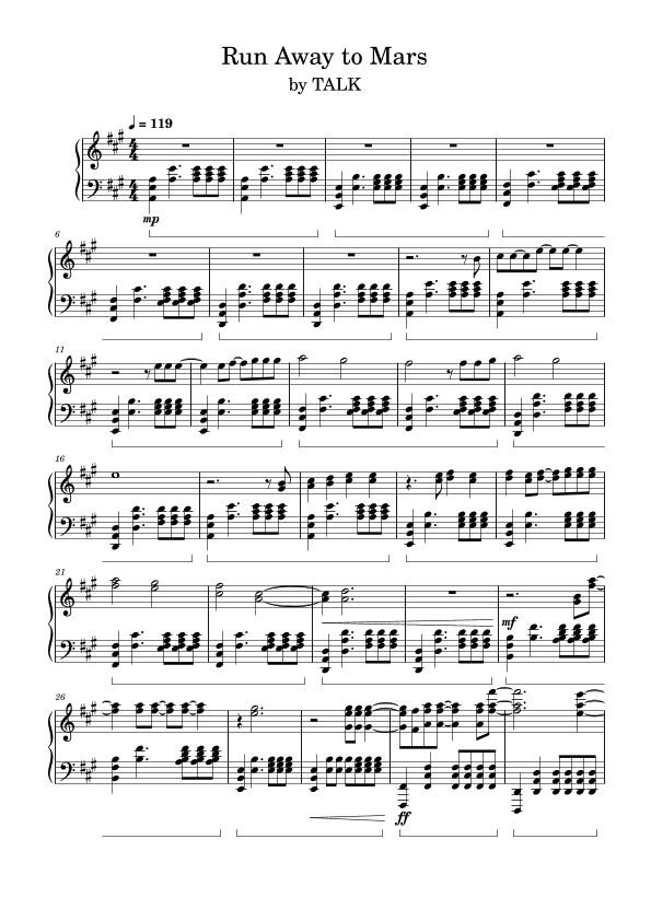 Run Away To Mars (arr. Anya Alston)