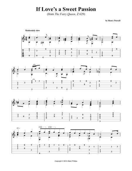 If Love’s a Sweet Passion (from The Fairy Queen) (arr. Mark Phillips)