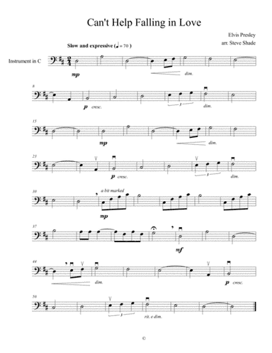 Can't Help Falling In Love (arr. Steve Shade)