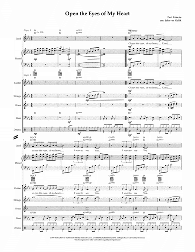 Open The Eyes Of My Heart (arr. John van Gulik)