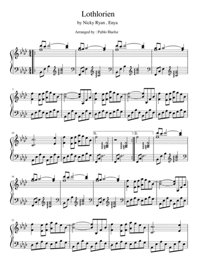 Lothlorien (arr. Pablo Huelsz)