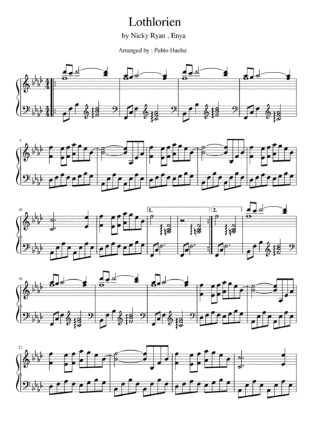 Lothlorien (arr. Pablo Huelsz)