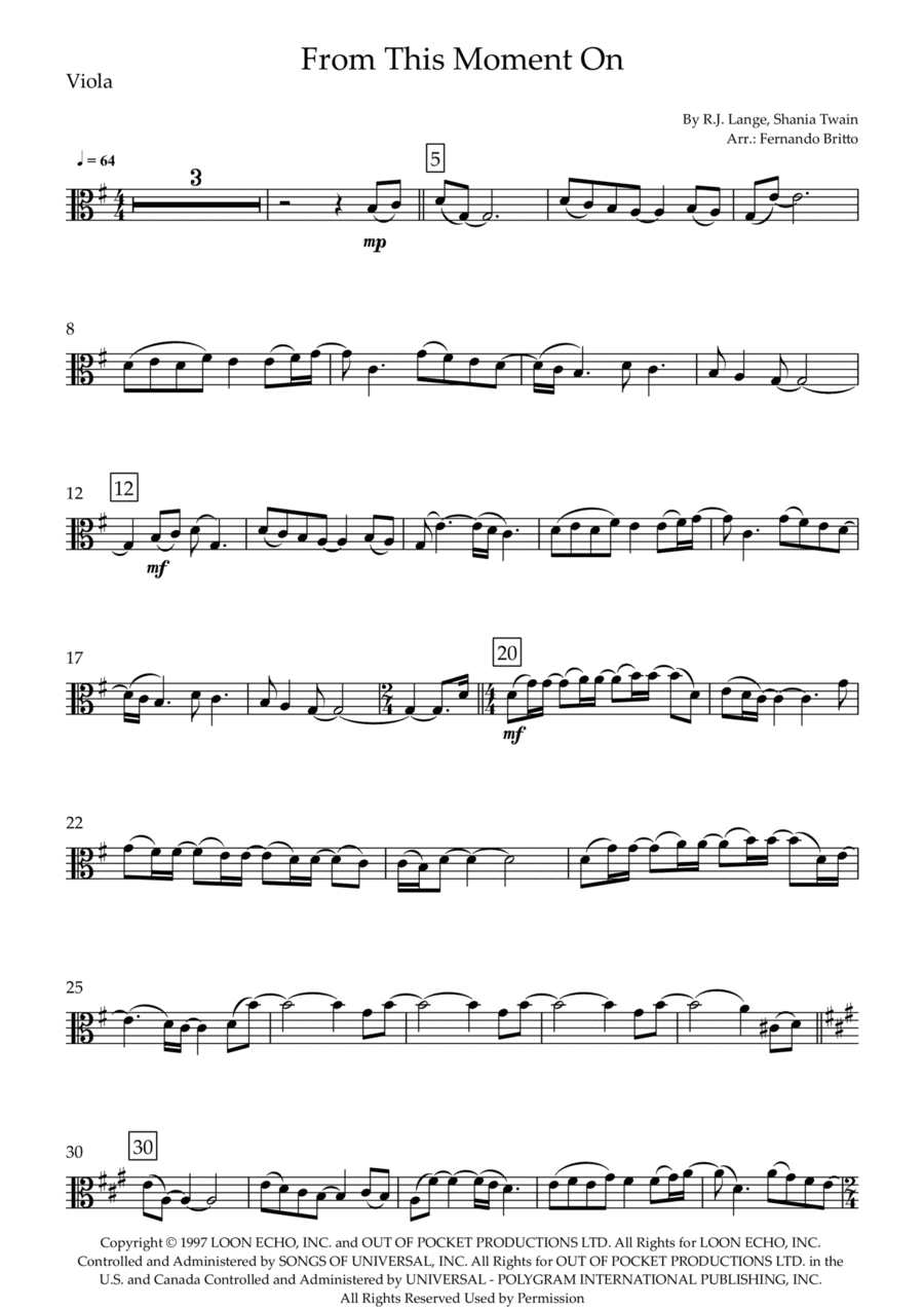 From This Moment On (arr. Fernando Britto)