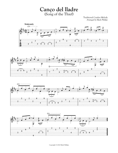 Canço del lladre (Song of the Thief) (arr. Mark Phillips)