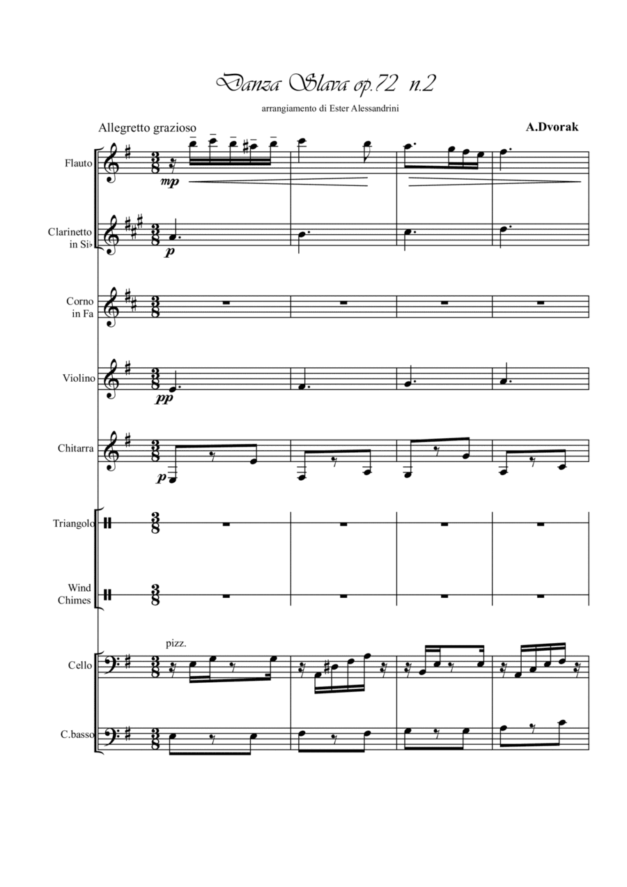 Slavic Dance op. 72 n.2 (arr. Ester Alessandrini)