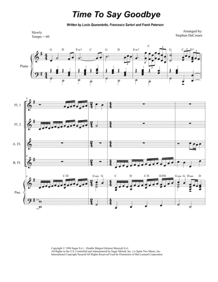 Time To Say Goodbye (arr. Stephen DeCesare)