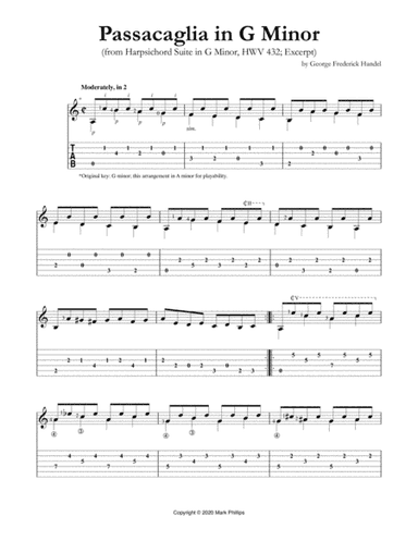 Passacaglia in G Minor (HWV 432) (arr. Mark Phillips)