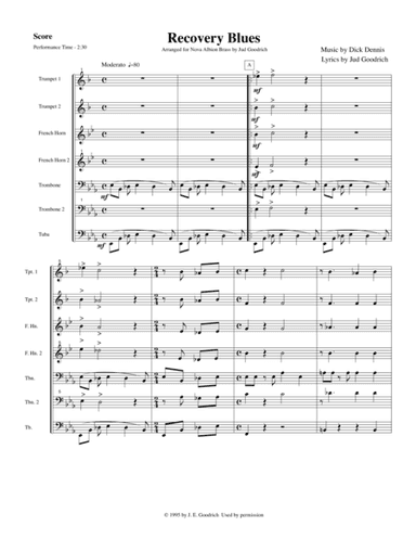 Recovery Blues for brass quintet