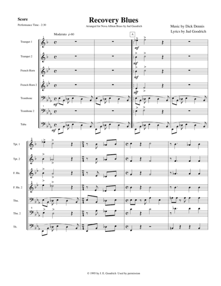 Recovery Blues for brass quintet