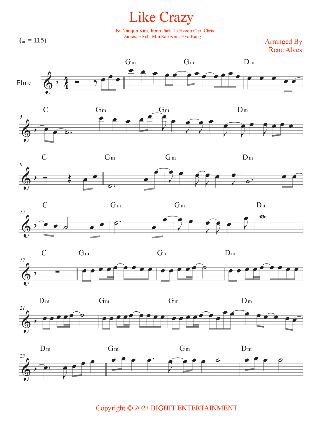 Like Crazy (arr. Rene Alves)